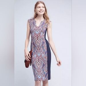 Anthropologie Cleo Jacquard Sheath Panel Dress HD in Paris, XS EUC